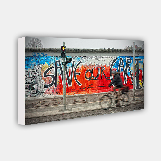 Print on Canvas - Art - save our earth Graffiti side angle